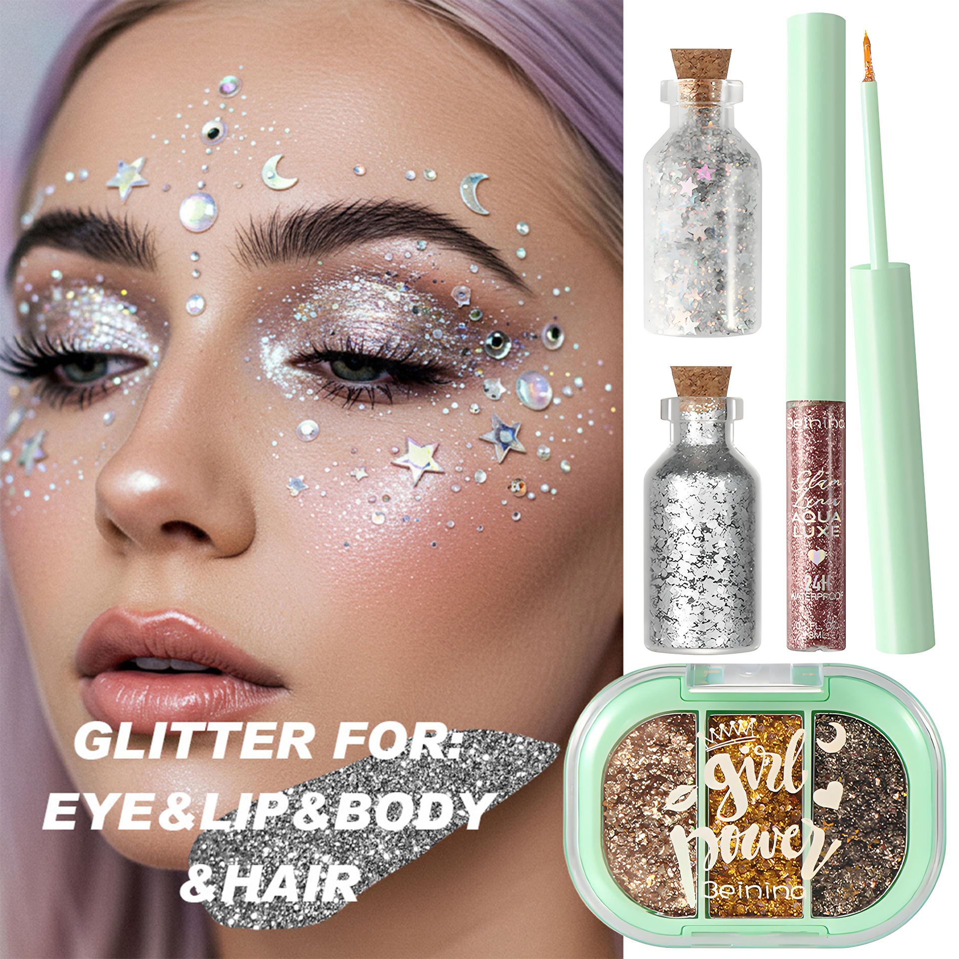 Glitter Liquid Eyeliner & Eyeshadow Set – Waterproof, Smudge-Proof & Vibrant – Perfect for Summer Music Festivals, Rave Parties, Halloween Looks, Holiday Glam & New Year's Eve – Cute Drink-Shaped Container – Long-Lasting, High-Shine Eye Makeup Glitter Liquid Eyeliner & Eyeshadow Set – Waterproof, Smudge-Proof & Vibrant – Perfect for Summer Music Festivals, Rave Parties, Halloween Looks, Holiday Glam & New Year's Eve – Cute Drink-Shaped Container – Long-Lasting, High-Shine Eye Makeup