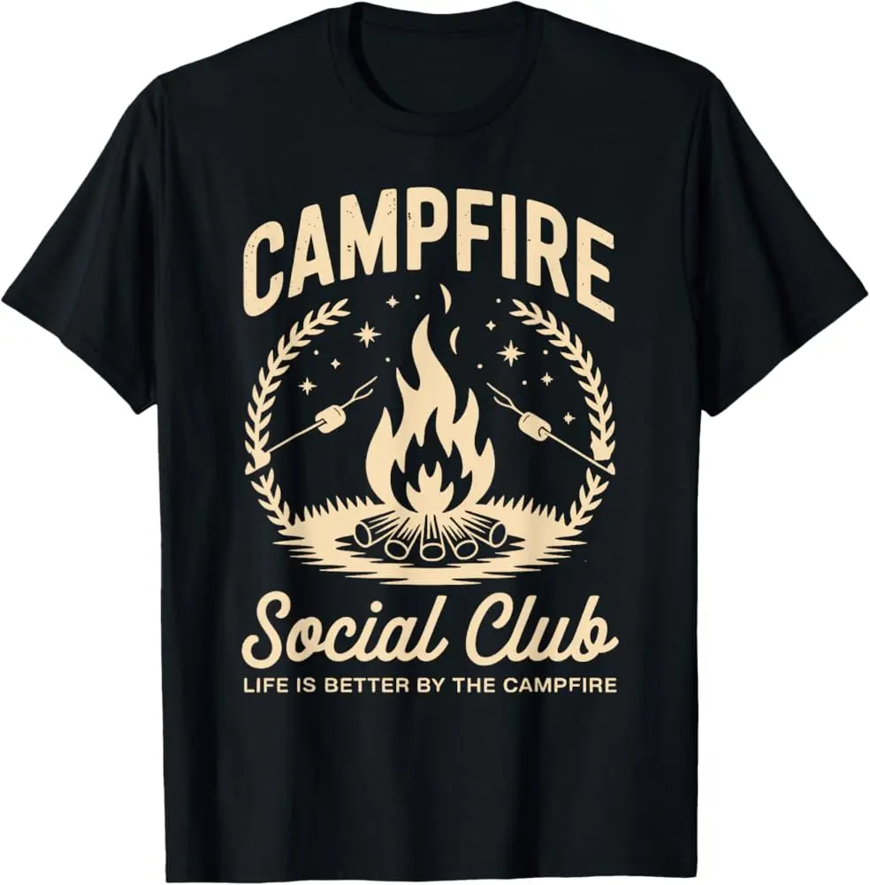 Campfire Social Club No City Lights Just Campfire Nights T-Shirt
