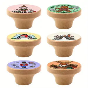6PCS Round Nightstand Drawer Knobs, Furniture and Wardrobe Door Handles, Versatile Furniture Drawer Knobs, And Wooden Single Hole Drawer Knobs Are Also Available. Perfect Gift for Parents