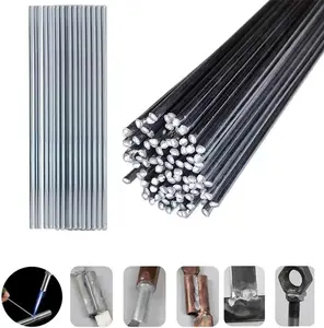 50pcs Aluminum Welding Rods, Flux Core Welding Wire, Metal Universal Welding Wire Low Temperature Universal Aluminum Welding Rods No Flux Required- Flux Core Wire for Electric, Chemical& Silver Welding