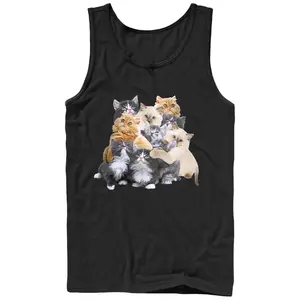 Men's Lost Gods Cute Kitten Group Hug Tank Top