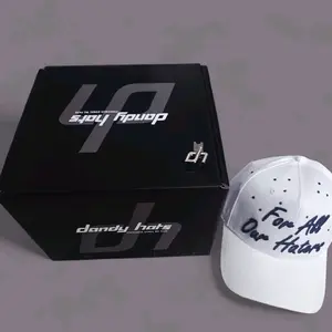 Dandy Hats Tombochio White Cap with Box and Pin - High-Performance Materials, Durable Fabric, Comfortable Fit, Reinforced Stitching