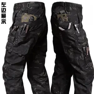 2025 Outdoor Tactical Wear resistant Function Waterproof Work Pants with Multiple Pockets Spring Autumn Men's and Women's New Style Black Menswear