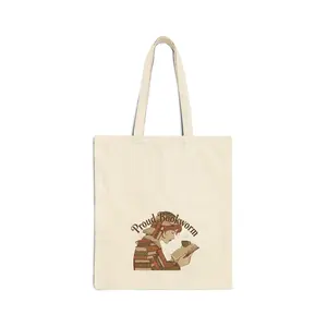 Proud Bibliophile Tote | Canvas book lover design, library aesthetic