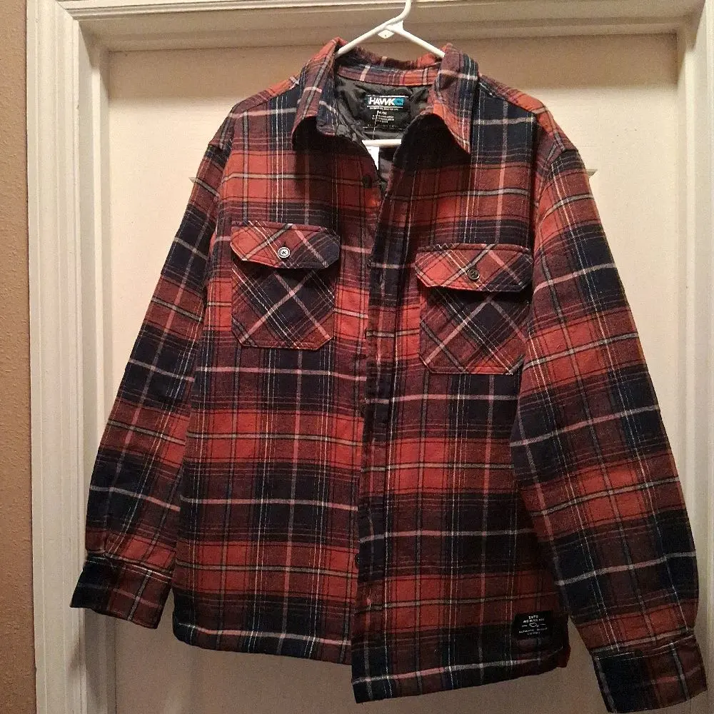 Medium Men Brown Flannel Jacket