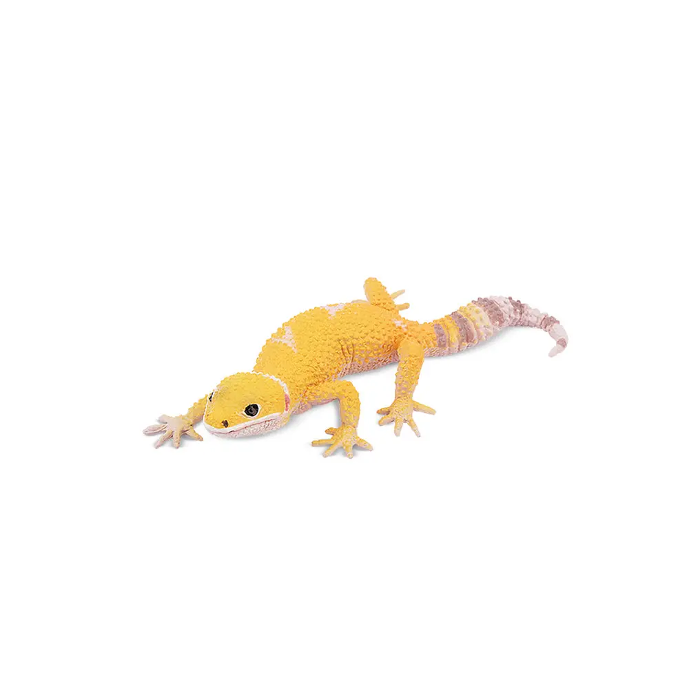 Toymany Hand-Painted Leopard Gecko Animal Figurine - Realistic Unisex Reptile Model Toy, Ideal for Early Education, Montessori Sensory Play, Collectible Gift & Home Decor, Reptiles