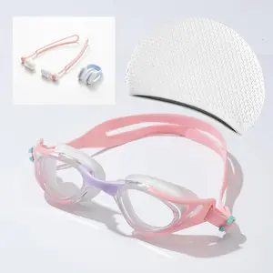 Swimming Goggles & Nose Clip & Earplugs, 1 Set Anti-fog Waterproof Swimming Goggles, Swimming Accessories For Women & Men