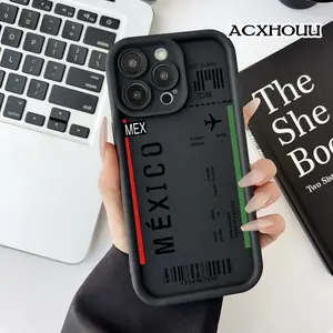 Feminine Soft Case for iPhone11/12/13/14/15/16/17/promax/x/xs/xr/xsmax Case Mexico Luggage Tag Durable, Ultra Slim, Cute and Practical | Lightweight Protective Case for Her