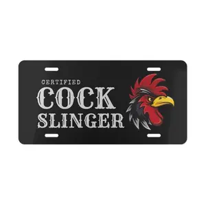[SALE 50%] Certi/fied Cock Slinger Vanity Front License Plate Aluminum License Plate Decoration License Plate Americas in Old School Camo Bottomland White Black H