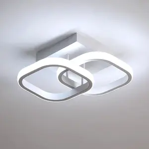 Modern LED Ceiling Light, Square Acrylic LED Light, 22W 6500K Flush Mount Light Fixture for Kitchen, Hallway, Indoor Illumination Light Fixture, Great Christmas Light