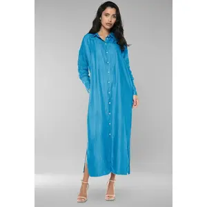Women's Doral Long Sleeve Button Down Dress | Light Indigo Chambray