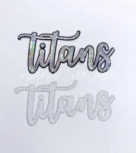 Titans Cursive Letter Mascot Gameday Sequins Patch