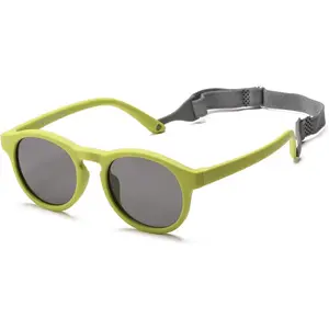 HJSTES Polarized Baby Sunglasses for Toddler Boys Girls, TPEE Flexible Frame with Strap, for Infant Age 0-3