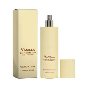1pc 240ml Vanilla Beach Body Mist — featuring a sweet blend of coconut and vanilla. This portable fragrance spray is designed specifically for women and young ladies, perfect for daily wear, romantic dates, and travel.