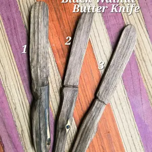 Handcarved - Black Walnut - Butter Knife