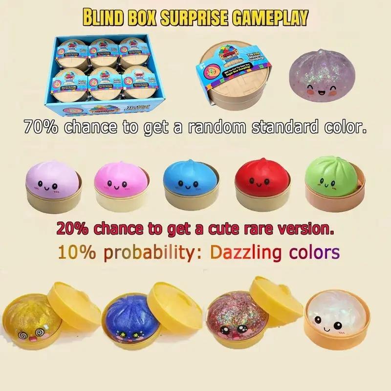 Expressive Big Dumpling Squishy - Blind Box, Mysecret Bun Fidget Toy, Soft TPR Material, Stress Relief, Unboxing Surprise,rare squishy Random Style per Pack.Valentine's Day and Easter gifts, suitable for children to Set Metal Boosters Beyblade Starter