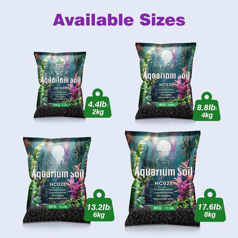 Upgraded Aquarium Soil Water Grass Mud, Ideal for Fish Tank Aquascaping Aquarium Substrate Soil for  and Shrimps, No Need to Wash (4.4 Pounds)