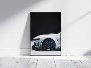 Dodge Charger Wall Poster - High-Quality 170gsm Paper Artwork Inspired by Streetwear & Hip Hop Culture, Available in Multiple Sizes, Black Frame, decor