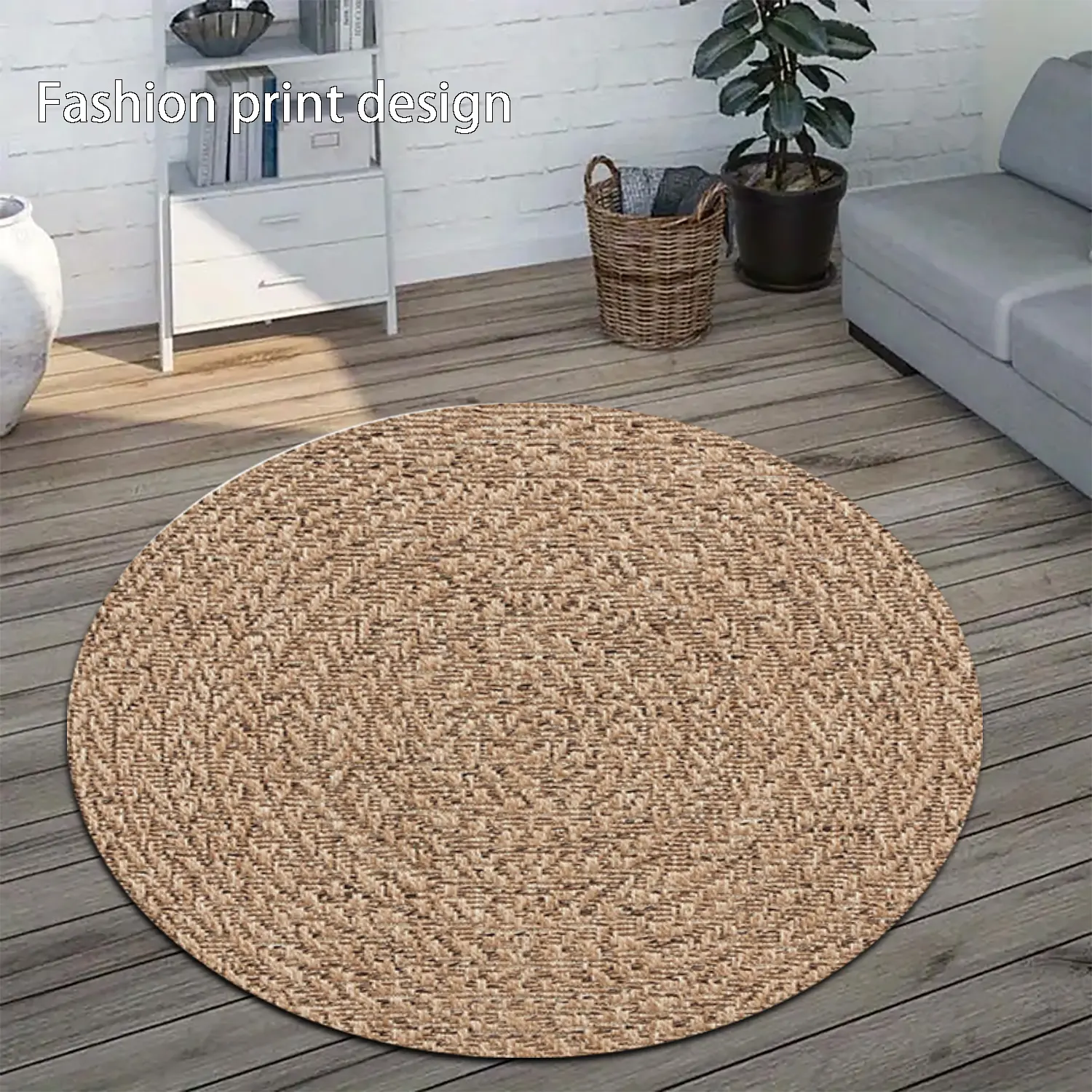 1 piece 2D flat abstract circular pattern floor mat, Abstract styled rug, Decorative Rug, Patio Rugs, suitable for bedroom bedside decoration, living room home furnishings, balcony decor, hotel setup, entrance, kitchen, and bathroom, usable year-round