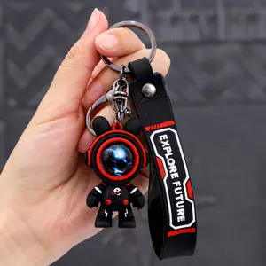 1pc Durable Cute Silicone Lightning Bear Keychain, Fashionable Backpack & Key Charm, Perfect Gift for Men & Women