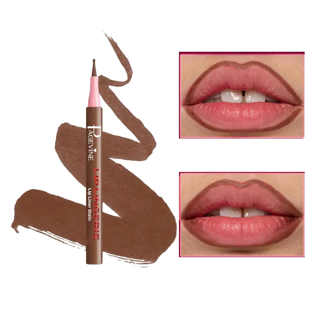 Nude Lip Liner Sweatproof Fade-Resistant All-Day Wear One Stroke Defined Lips Lightweight Feel First Makeup Starter Choice