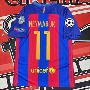 2014 2015 FCB Home No.11 Neymar Short Sleeved Soccer Jersey