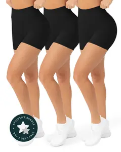 PAVOI ACTIVE 3-Pack Buttery Soft Shorts for Women - High Waisted Workout Shorts - 4" & 6" No Front Seams Gym Shorts - FlexFlow