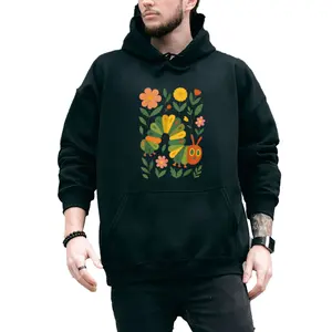 Cute Floral Caterpillar Hoodie for Bug Lovers – Long Sleeve Garden Costume