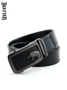 New Business Casual Men's Belt, Simple Automatic Buckle Leather Belt, Versatile Fashion Belt for Daily Wear, Suit Pants Waistband, Adjustable Strap Belt, Stylish Belts