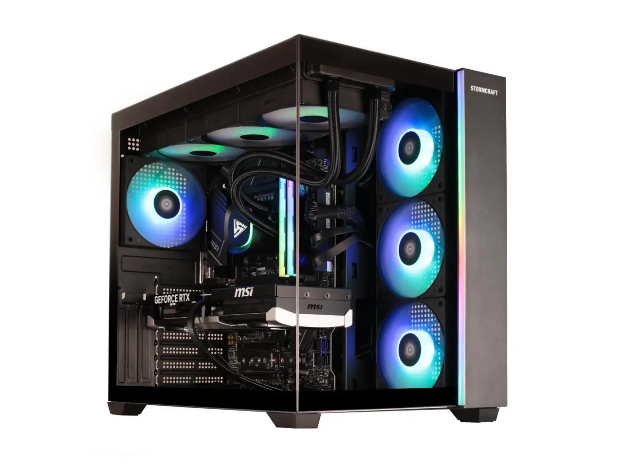 STORMCRAFT Gaming PC FALCON Intel Core i7-14700F NVIDIA GeForce RTX 5070 32GB DDR4 3200Mhz RGB 1TB SSD 360mm AIO 850 PSU Windows 11 Home FA1470FCB-570N1