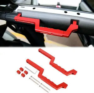 MAIKER Bronco Front Roll Bar Grab Handles Aluminum Grip Handle Compatible with 2021-2022 Ford Bronco 2 & 4 Door