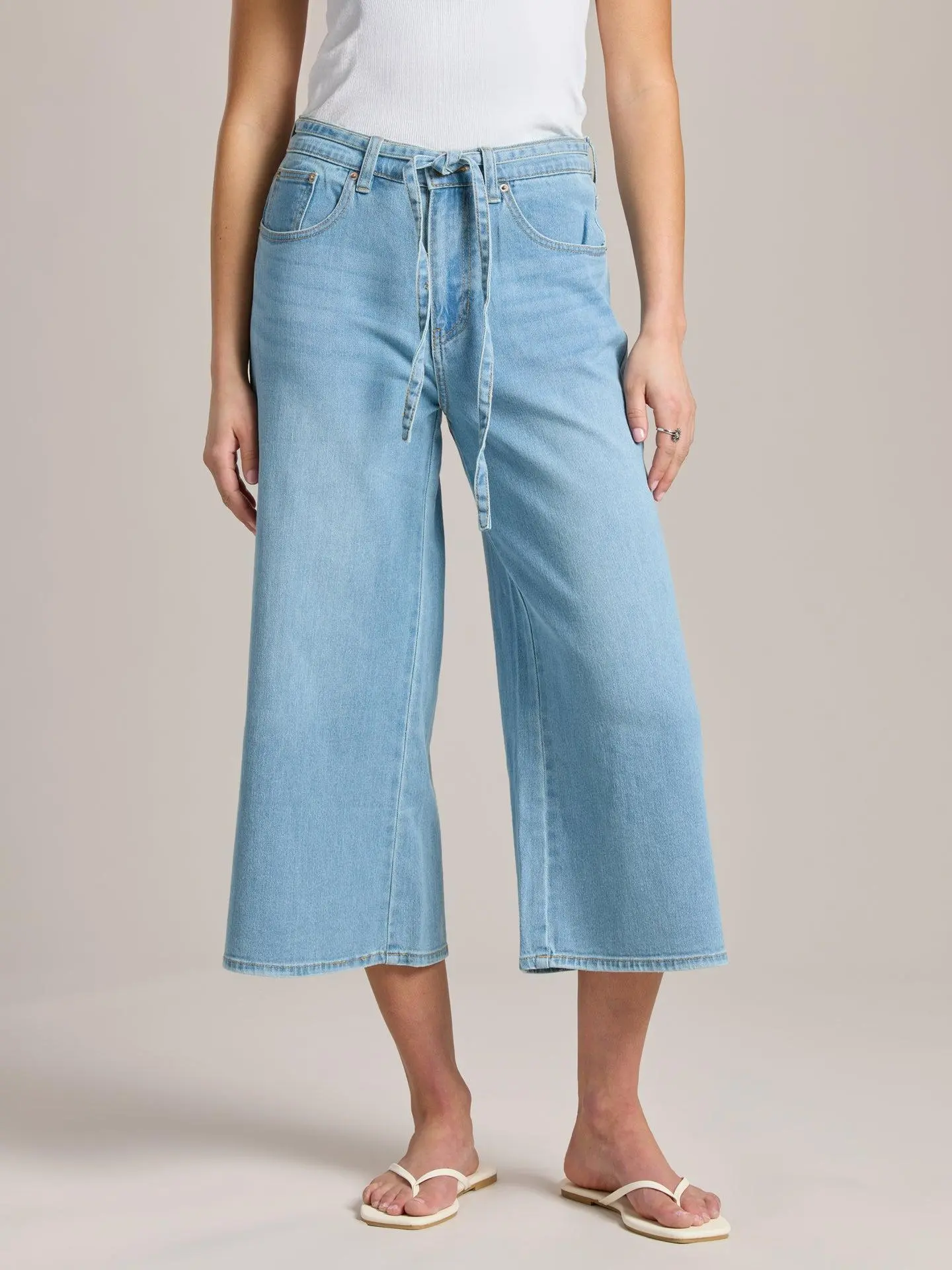 Kira Denim Drawstring Culotte