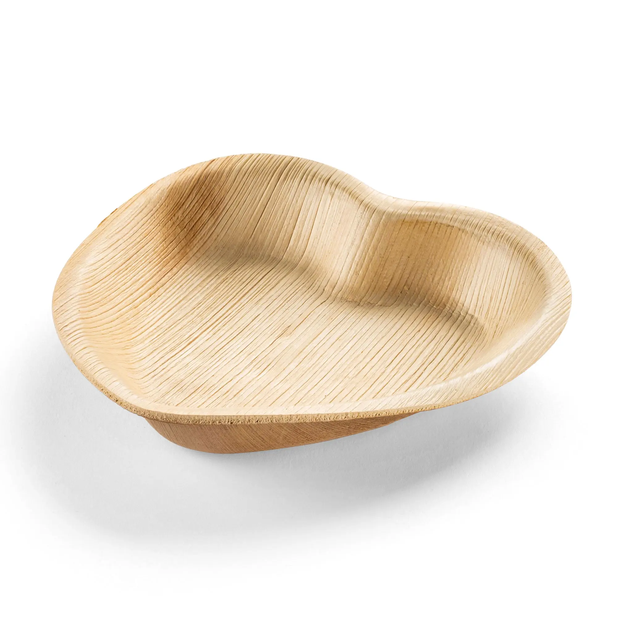 Heart Natural Palm Leaf Eco-Friendly Disposable Appetizer/Salad Plates (6")