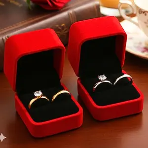 Wedding rings, engagement rings for couples valentine's day promise  free wedding ring box suitable for holiday gifts engagement gifts 24k gold plated wedding gifts