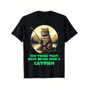 100% Cotton Funny Catfish Meme Costume For Boys  T Shirt Black Golf Gift T-Shirt For Men And Women