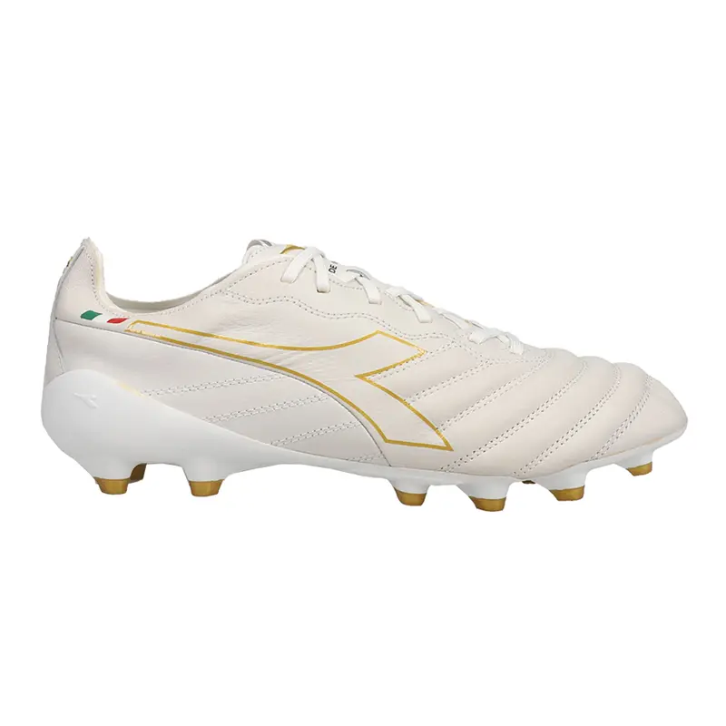 diadora Mens Brasil Elite Tech Italy Lpx Firm Ground Soccer Cleats Firm Ground - White