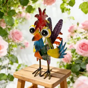 Mini Desk Accessories 2026 New Desk Ornaments Work Partner Metal Bird Outdoor Sculpture, Multicolor Animal Art Garden Decor, Tabletop Ornament Craftwork Suitable for outdoor lawns, gardens, and indoor living rooms, dining areas, offices, or desks.