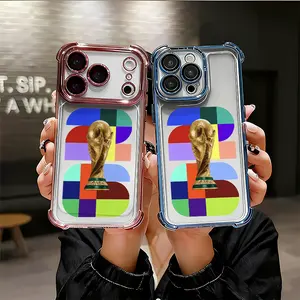 The Golden Cup Phone Case for iPhone 17 AIR 17 PRO 16 PRO 15  PRO MAX  14 PLUS 13 PRO 12 11 series (silicone softshell) airbag anti-drop and shockproofmobile phone protective case