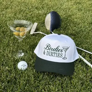 Embroidered Birdies and Dirties Golf Hat Funny Base Ball Two Tone Cap Custom Thread Color Gif For Golf Lover