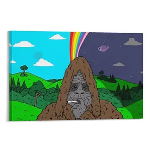 Sassy The Sasquatch Big Lez Show Poster, Funny Meme Wall Art, Man Cave Room Decor
