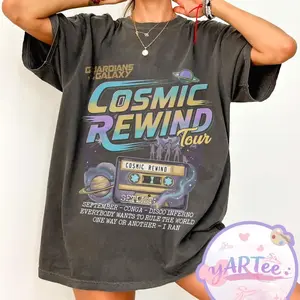 Guardians of the Galaxy Cosmic Rewind Tour T-Shirt, Epcot Trip Matching Tee, Cosmic Rewind Set List Shirt 54V1A