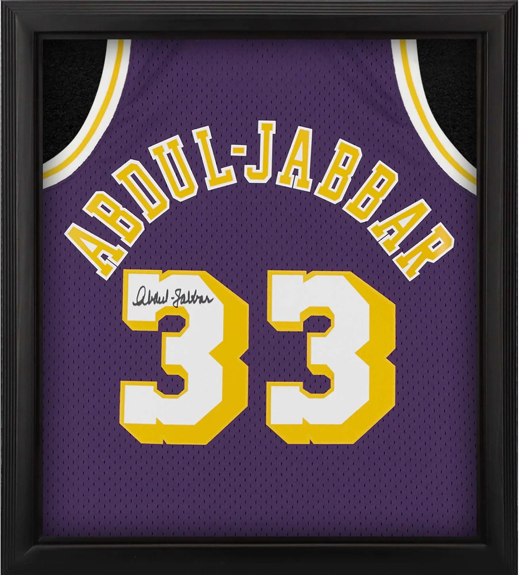 Kareem Abdul-Jabbar Los Angeles Lakers Framed Autographed Mitchell & Ness Purple 1983-1984 Swingman Jersey Shadowbox - Fanatics Authentic Certified