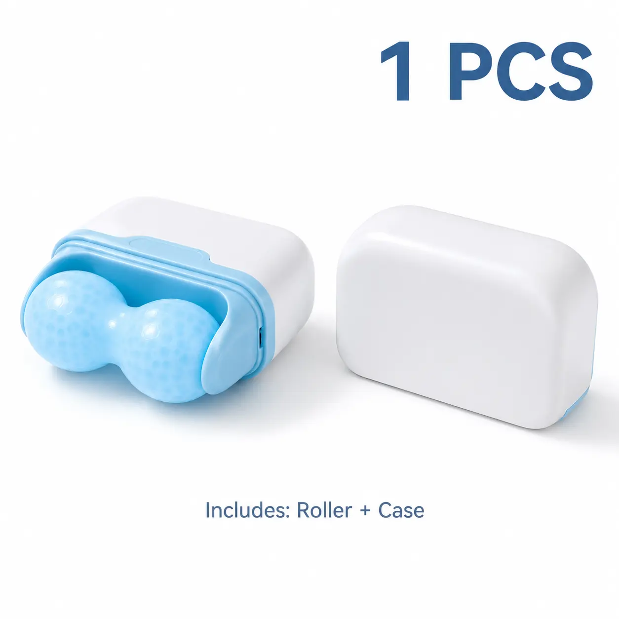 Dual-Head Facial Ice Roller Massager - Handheld, Lightweight, Compact, Unisex Portable Cooling Tool for Morning De-Puffing, Jawline Massage, Skincare Prep (Sports & Outdoor Self-Care Accessory), Cooling Effect
