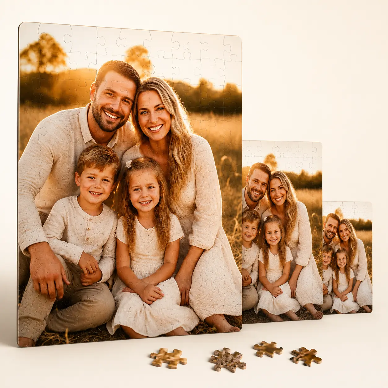 Personalized Family Photo Puzzle, Custom Jigsaw Puzzle Gift for Family Night, Kids & Parents