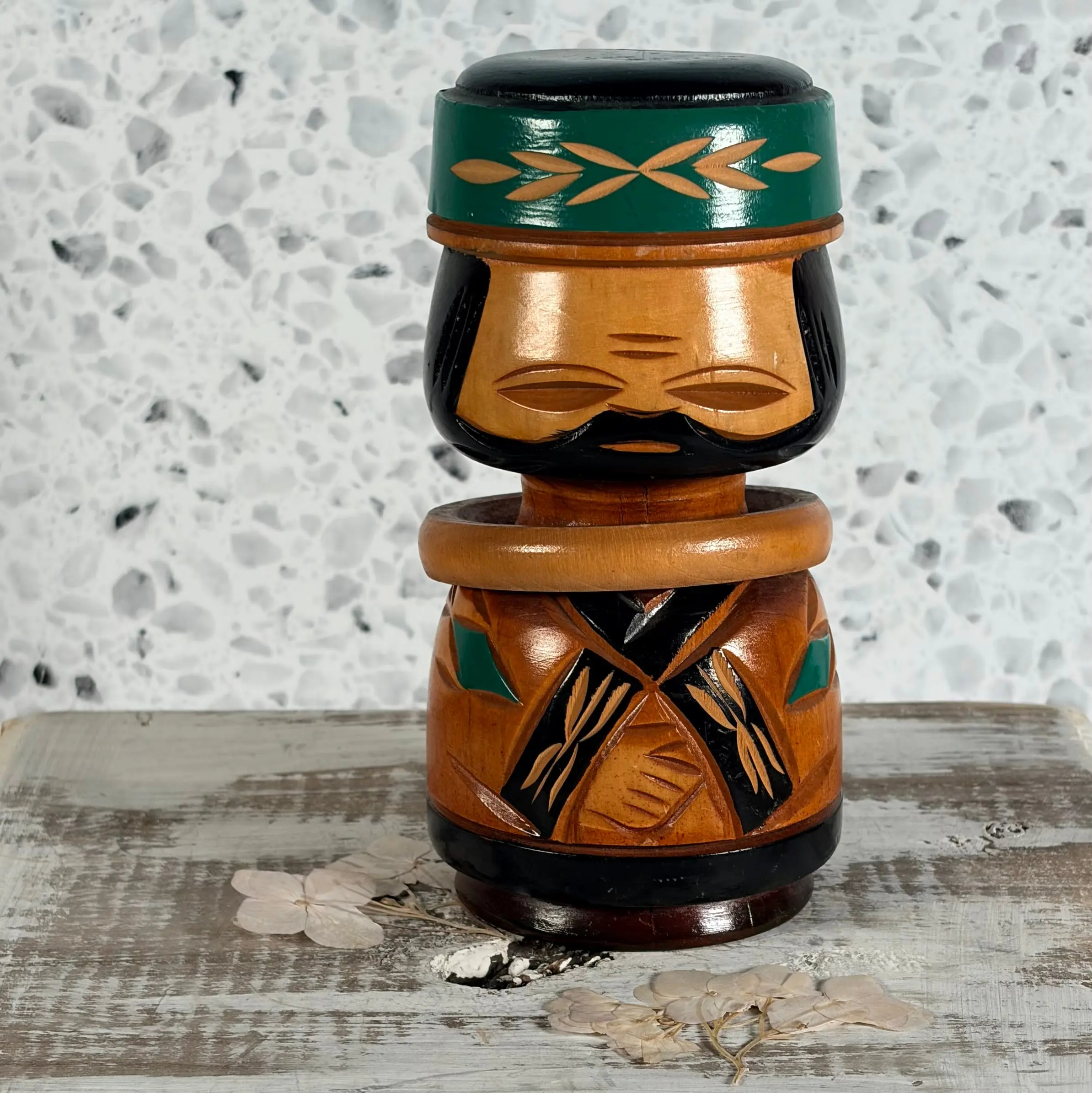 Vintage Japanese Ainu Nipopo Wooden Creative Kokeshi Doll