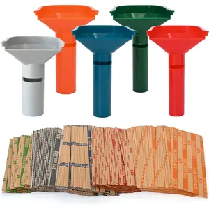 175 Assorted Flat Striped Coin Wrappers & 5 Coin Sorters Tubes, Color-Coded, Easy to Load