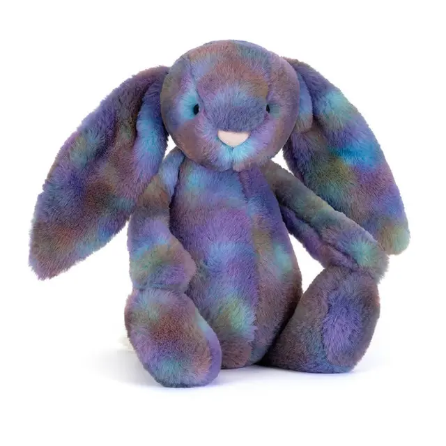 Jellycat Rainbow Bunny Plush | Soft Tie Dye Rabbit Stuffed Animal | Cozy Plushie for Bedroom Decor & Gifts