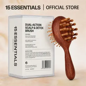 2-in-1 Scalp Massager & Wide Tooth Detangling Comb – Anti-Frizz Hair Brush for Curly & Wet Hair, Relaxing ASMR Head Massage Tool, Hairbrush,  paddle brush outdoorfun