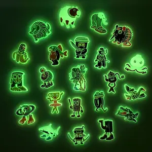 22pcs Italian Brainrot Meme Shoe diy toy Charms for Crocs Glow In The Dark Tralalero Tralala Funny Shoe Charms Fun CLogs Luminous Night Decorations for Fans Brainrot Toys Funny Birthday Christmas Gifts