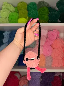 Crochet Flamingo Car Hanger